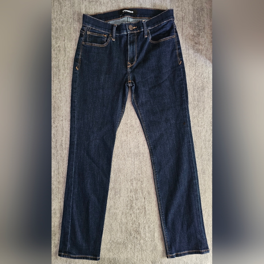 Express Mid-Rise Skinny Denim Jeans Size 8S